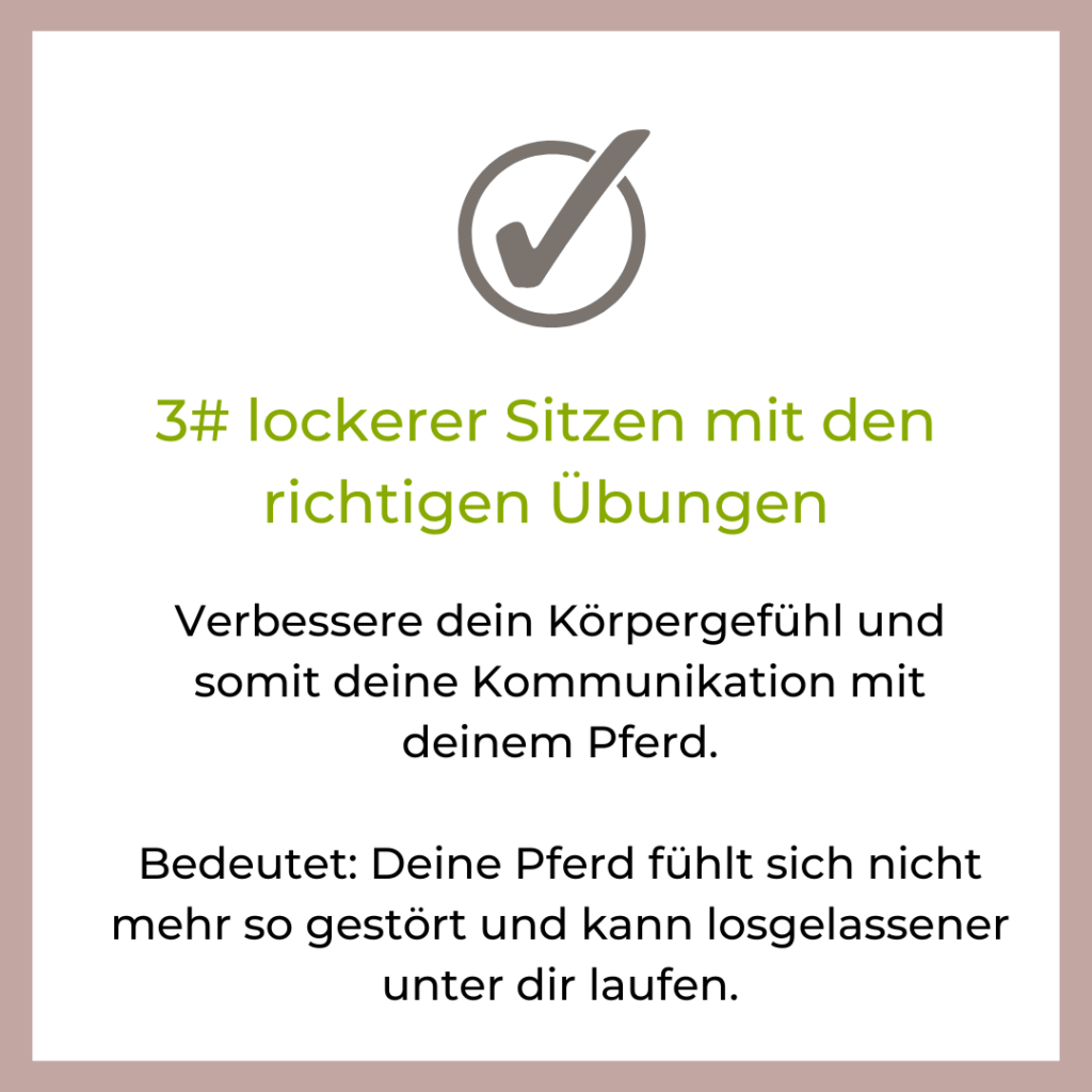 richtiger Reitersitz