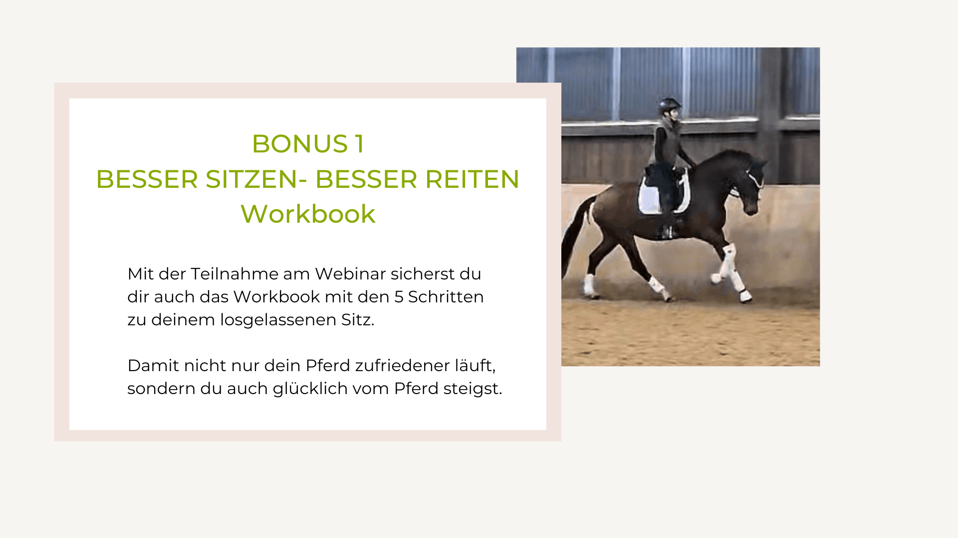 richtiger Reitersitz